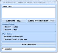 MS Word Remove Headers and Footers From Multiple D screenshot